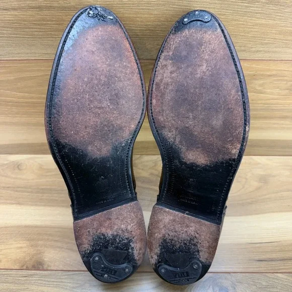 Alden Medallion Cap Toe Mens 11 A/C Black Leather Dress Shoes 909